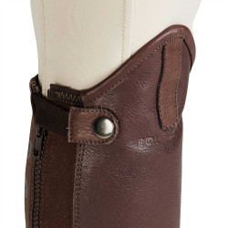 Unisex mini-chaps met siliconen inzetstukken Gel Grip System Equestro Bruin Unisex mini-chaps met siliconen inzetstukken Gel Grip System Equestro Bruin