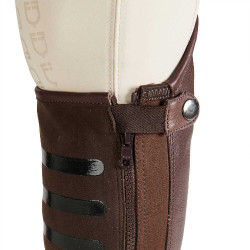 Unisex mini-chaps met siliconen inzetstukken Gel Grip System Equestro Bruin Unisex mini-chaps met siliconen inzetstukken Gel Grip System Equestro Bruin