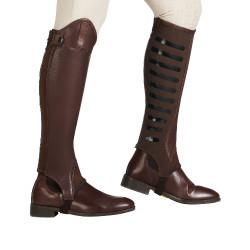 Unisex mini-chaps met siliconen inzetstukken Gel Grip System Equestro Bruin Unisex mini-chaps met siliconen inzetstukken Gel Grip System Equestro Bruin
