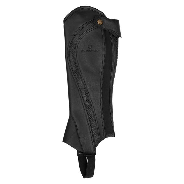 Uniseks mini-chaps van geperforeerd leer voor maximaal comfort Salisbury Equestro Uniseks mini-chaps van geperforeerd leer voor maximaal comfort Salisbury Equestro