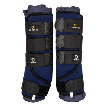 Rustbandages van neopreen/katoen Equestro per 2 Marine Marineblauw