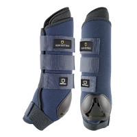 Rustbandages van neopreen/katoen met plastic versteviging Equestro per 2 Marine Marineblauw