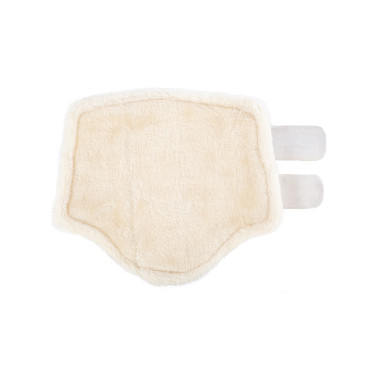 Voorste peesbeschermers van ecologisch leer met dubbele klittenbandsluiting Acavallo Wit