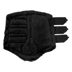 Achterste beenbeschermers van synthetisch leer met drievoudig klittenband Acavallo Zwart