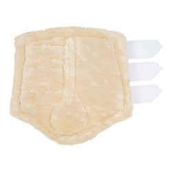 Achterste beenbeschermers van synthetisch leer met drievoudig klittenband Acavallo Wit