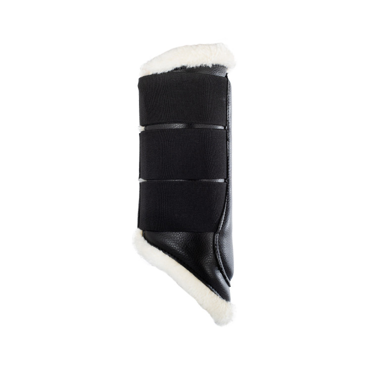 Achterste beenbeschermers van ecologisch leer met drievoudige klittenbandsluiting Acavallo Achterste beenbeschermers van ecologisch leer met drievoudige klittenbandsluiting Acavallo