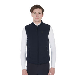 Herenvest in ademende technische stof Flam Equestro Marine Marineblauw