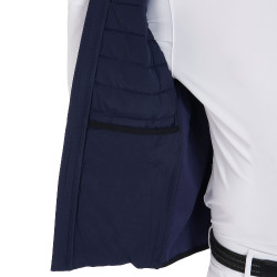 Herenbodywarmer van winddicht technisch materiaal Equestro Marine Marineblauw