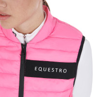 Gilet en tissu technique coupe-vent femme Equestro Marine Gilet en tissu technique coupe-vent femme Equestro Marine