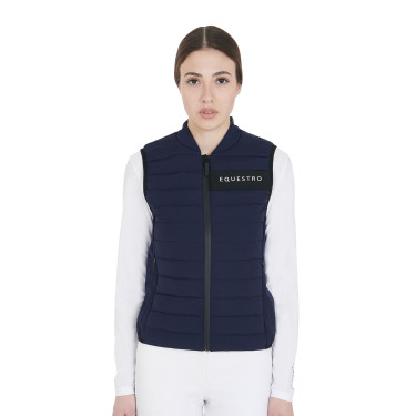 Dames windjack van technisch stof Equestro Marine Marineblauw