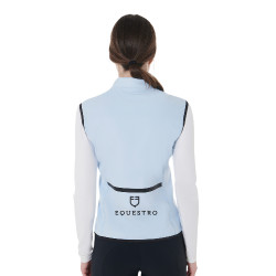 Getailleerd vest van technische stof dames Equestro Lichtblauw