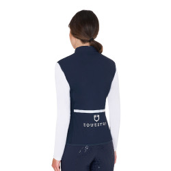 Getailleerd vest van technische stof dames Equestro Marineblazer Marineblauw