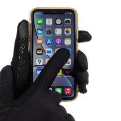 Unisex handschoenen in fleece Bormio Equestro Zwart