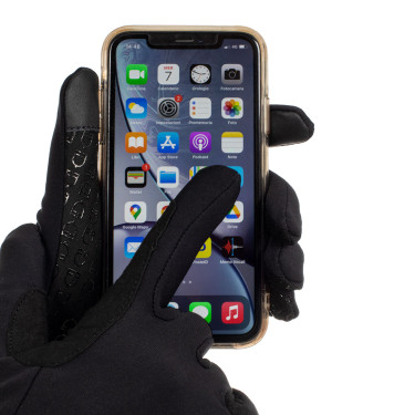 Unisex handschoenen in fleece Bormio Equestro Zwart