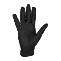 Unisex handschoenen van zacht synthetisch leer met klittenbandsluiting Equestro Zwart
