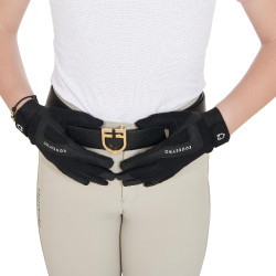 Kinderhandschoenen Sunny van technisch stof Equestro Zwart