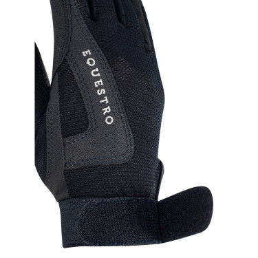 Kinderhandschoenen Sunny van technisch stof Equestro Marine Marineblauw