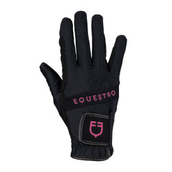 Technische stoffen handschoenen met meerkleurig logo Equestro Technische stoffen handschoenen met meerkleurig logo Equestro