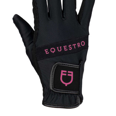 Technische stoffen handschoenen met meerkleurig logo Equestro Technische stoffen handschoenen met meerkleurig logo Equestro