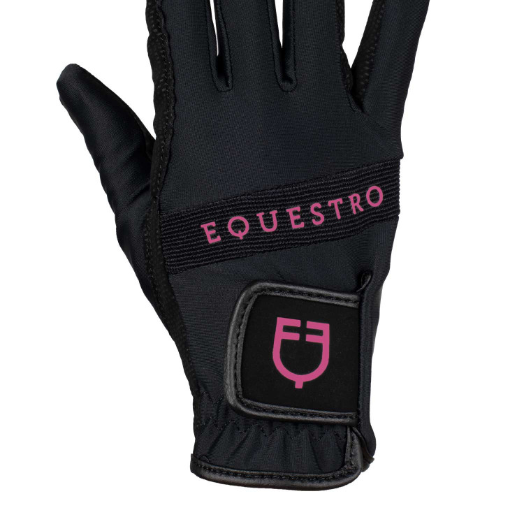 Technische stoffen handschoenen met meerkleurig logo Equestro Technische stoffen handschoenen met meerkleurig logo Equestro