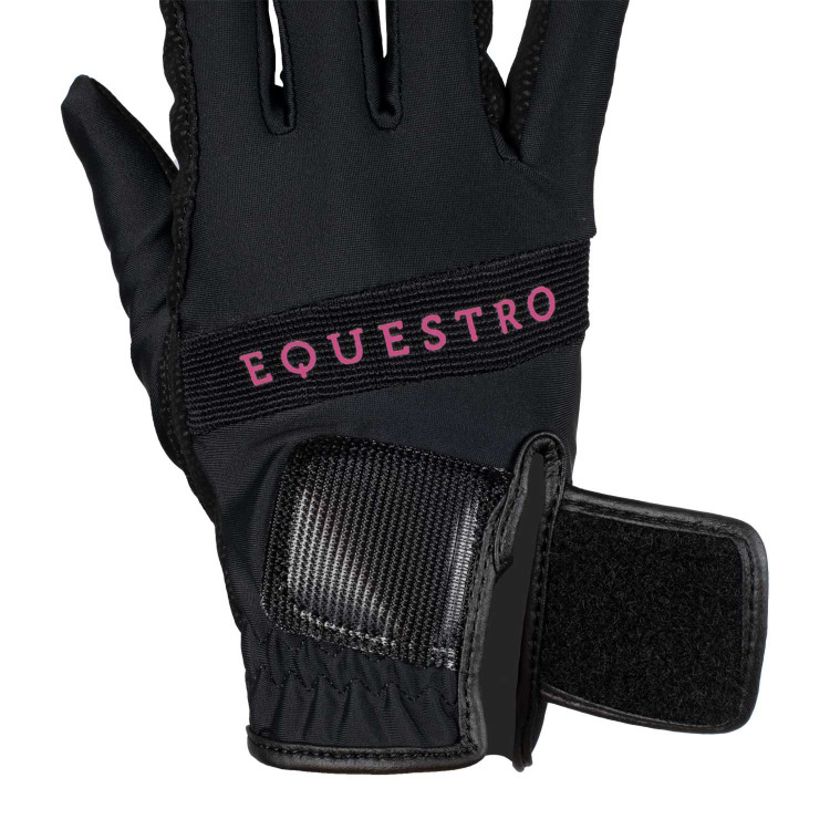 Technische stoffen handschoenen met meerkleurig logo Equestro Technische stoffen handschoenen met meerkleurig logo Equestro