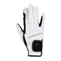 Technische stoffen handschoenen met meerkleurig logo Equestro Zwart / wit