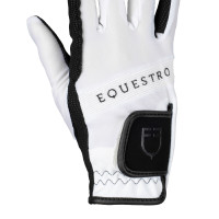Technische stoffen handschoenen met meerkleurig logo Equestro Zwart / wit
