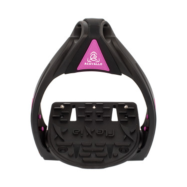 Flexia Acavallo stijgbeugels Zwart / fuchsia