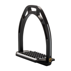 Aluminium stijgbeugels met schuine vloer Pro HPS Equestro Zwart