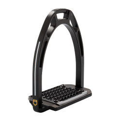 Aluminium stijgbeugels met schuine vloer Pro HPS Equestro Zwart