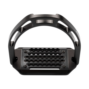 Aluminium stijgbeugels met schuine vloer Pro HPS Equestro Zwart