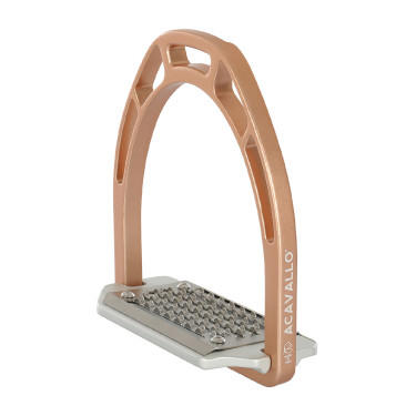 Aluminium stijgbeugels Arco Evolution Alupro Acavallo Roségoud Roze