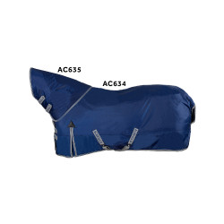 Turnoutdeken waterdicht van 840D ripstop polyester met 400g vulling Acavallo Marine Marineblauw