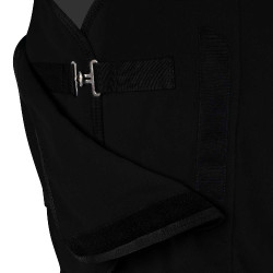 Fleece deken met voorflap sluiting GP Equestro Zwart