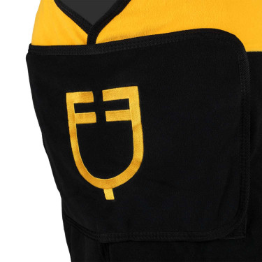 Tweepkleurige anti-pilling fleece deken Munster Equestro Zwart / geel