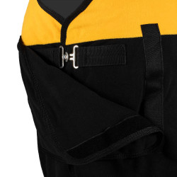 Tweepkleurige anti-pilling fleece deken Munster Equestro Zwart / geel