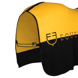 Tweepkleurige anti-pilling fleece deken Munster Equestro Zwart / geel