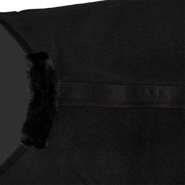 Wollen deken met groene strepen 800g Acavallo Zwart