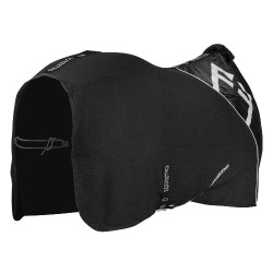 Boxdeken in Waffle-stof Equestro Zwart