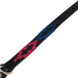 Leren hondenhalsband Polo S Equestro Zwart