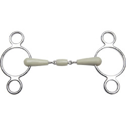 Verstelbaar bit Feeling 3 ringen flexi dubbel gebroken Verstelbaar bit Feeling 3 ringen flexi dubbel gebroken