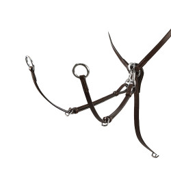 Verstelbare lederen borsttuig Equestro Donkerbruin Verstelbare lederen borsttuig Equestro Donkerbruin