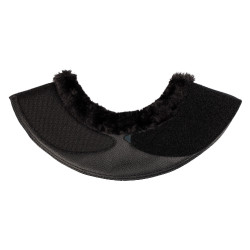 Klokken van ecologisch leer met synthetisch schapenwol en klittenbandsluiting Acavallo Zwart