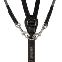 Kalfsleren en nylon chambon van Italiaans Acavallo Zwart Kalfsleren en nylon chambon van Italiaans Acavallo Zwart