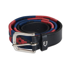 Leren riem met zuidwestmotief Equestro Zwart / blauw / bordeaux Multicolor