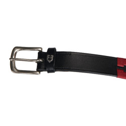 Leren riem met zuidwestmotief Equestro Zwart / blauw / bordeaux Multicolor
