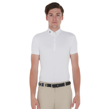 Leren riem met geometrisch patroon Equestro Zwart / marine / grijs Multicolor