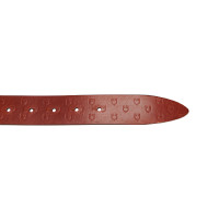 Leren riem met logo en Equestro logogesp. Goud / cognac Bruin