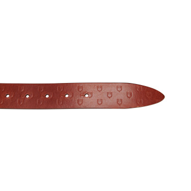 Leren riem met logo en Equestro logogesp. Goud / cognac Bruin