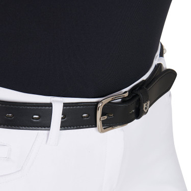 Leren riem met zilverkleurige studs Equestro Zwart / zilver